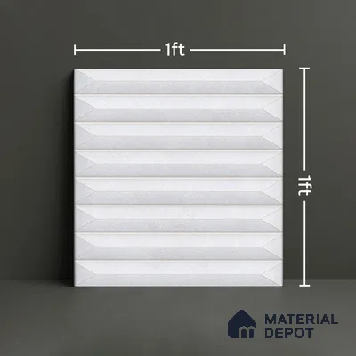 Faux Subway  Tile TL 07241 D Crayon 1012 1 ft x 1 ft Ceramic Glossy Finish - 9 mm  | 2 mm Spacer is Mandatory | Please Expect a Slight Variation of Pattern (Sample)